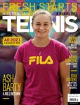 Magazine cover of Australian Tennis Magazine issue “Australian Tennis Magazine – April/May 2021
Fresh starts in changing times”